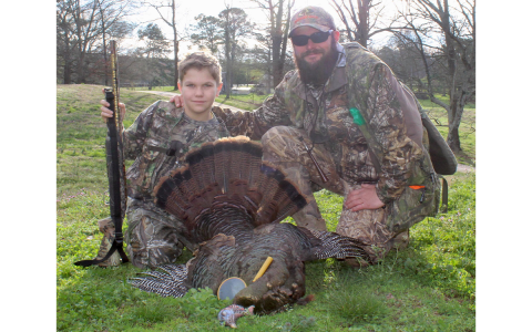 Braxton Mealer and his dad Craig show off their prize in 2019. MELISSA CUMMINGS/Submitted