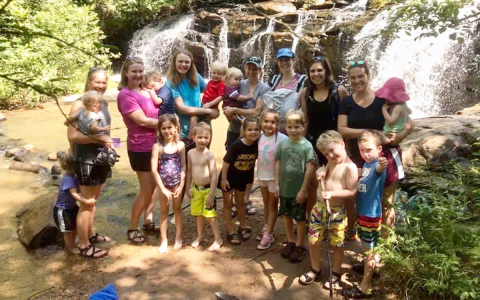 Members of Habersham Mothers of Preschoolers (MOPS) enjoy a day of hiking with their children and other local mothers as they build relationships in their community. SUBMITTED