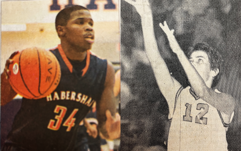 Pat Burns (left) and Renee York were Raider hoops legends in their own time.