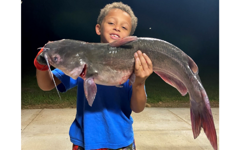 Dietrich Thompson caught this whopper earlier this summer. MELISSA CUMMINGS/Submitted 