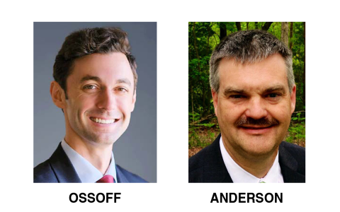 U.S. Sen. Jon Ossoff., Georgia Rep. Victor Anderson
