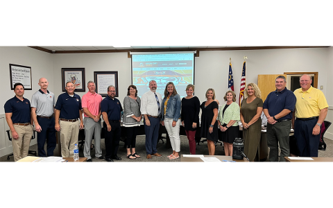 From left: Ninth Grade Academy’s Dave Leenman, NHMS Adam Bagwell, HCHS Jonathan Stribling, WMS Chris Chitwood, Success Academy’s Ernie Garrett, SHMS Daphne Penick, Woodville Elementary’s BJ Addison, Level Grove Elementary’s Aimee Shedd, Demorest Elementary’s Lana Jones, Fairview Elementary’s Michelle Wilbanks, Clarkesville Elementary’s Georgia Pitts, Cornelia Elementary’s Mary Beth Thomas, Hazel Grove Elementary’s Tim Goss and Baldwin Elementary’s Rodney Long.