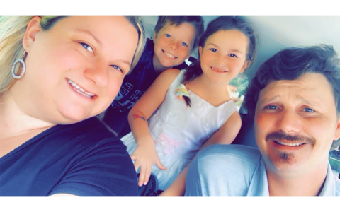 Carrie and Cameron Bennett are shown with their two children, Mason and Maleigha. CARRIE BENNETT/Submitted