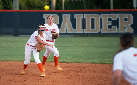 Habersham Central’s Emily Diffenderfer throws out a runner against Apalachee. ZACH TAYLOR/Special