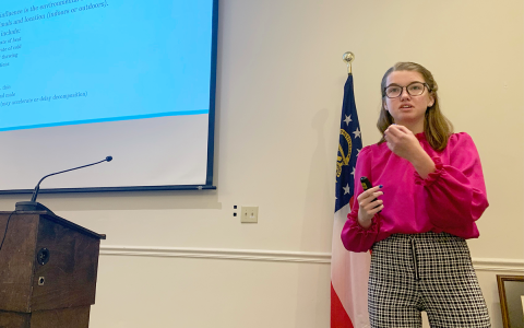 Addison Bowen instructs forensic experts at the Georgia Division of the International Association of Identification Conference Oct. 24-28 in Jekyll Island. BRUCE WILLIS/Submitted