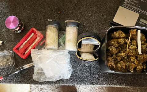 Marijauna and meth were among the drugs found during a probation check in Alto on Friday. HABERSHAM COUNTY SHERIFF’S OFFICE/Submitted