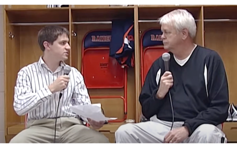 Former Habersham Central coach Don Ledbetter (right) gets interviews on Blitz Georgia by Brian Carter in 2017.
