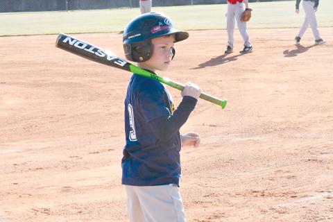 Elliot Rudeseal gets ready for his at-bat during a Habersham youth baseball game last season. Habersham County is taking over the operation of the league this year.