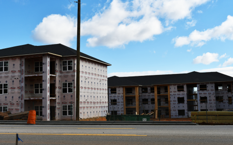 The future “Villas at Old 441” will include 138 apartment units of various sizes and will begin hosting tenants this summer. JOHN DILLS/Staff