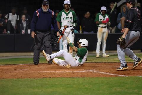 Tallulah Falls’ Frankie Moree slides into home during a recent home win. AUSTIN POFFENBERGER/Special