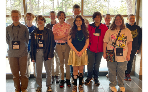 Habersham 4-H participants included (back row, from left) Eli Samsel, George Wilder Boggs, Elisha Dailey, Luke Nunnally and Kristina Jackson. Front row are (from left) Amelia Boggs, Autumn Samsel, Tyner Wood, Lilly Kate Farrar, Isaiah Dailey and Grace Stewart. RENEE SMAGUR/Submitted