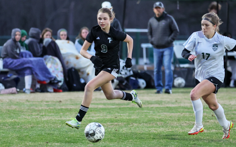 Tallulah Falls’ Bailey Crumley (left) scored twice for the Lady Indians on Tuesday night. AUSTIN POFFENBERGER/Special