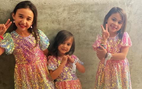 Young Taylor Swift fans Aubrey, Kennedi and Maya Kate Davis enjoyed the show in Atlanta over the weekend. SUBMITTED 
