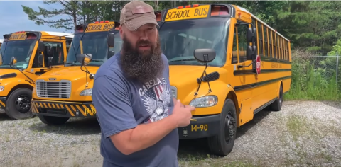 Mark Arrowood talks about passing school buses in one of his informative videos on his channel, “Oobie’s Tips.” YOUTUBE