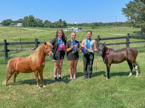 Tallulah Falls’ equestrian competitors shown are (from left) Victoria Verberkmoes of Toccoa, Sarah Campbell of Maysville and Brooke Hayes of Cornelia. ELISHA BOGGS/Submitted