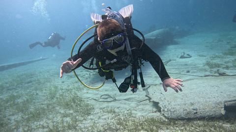 Ian Holbrook has made around 70 dives already on his way to the title of master diver. SUBMITTED