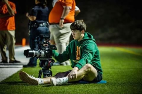 Football fans can always see Jayden Arria taking video of every play on Friday nights. His work has expanded beyond the boundaries of Habersham Central. SUBMITTED