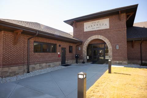 Photo of the front of Cornelia City Hall. ZACH TAYLOR/Special 