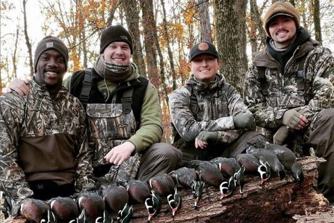 Hunters (from left) John Hart, Austin McGugan, Cody Payne and Alan Feind had no trouble bagging some birds last year. GEORGIA DNR/Submitted