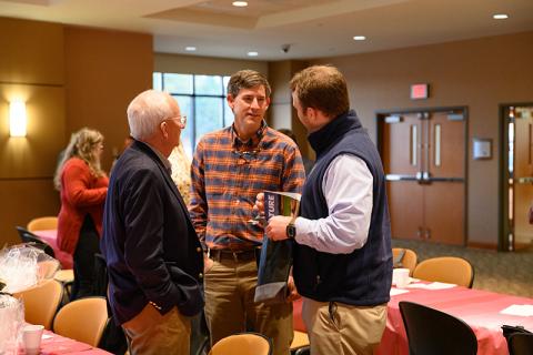Former Georgia Department of Agriculture Commissioner Gary W. Black speaks with Sen. Bo Hatchett and Brian Horton. ZACH TAYLOR/Special