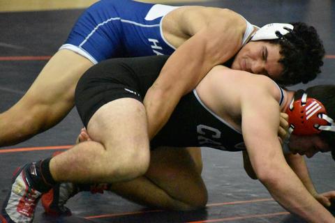 The Raiders were without one of their main competitors in Javonte Bowen at the region duals over the weekend due to injury. Bowen is one of the region’s top 190-pound grapplers. MATTHEW OSBORNE/Staff