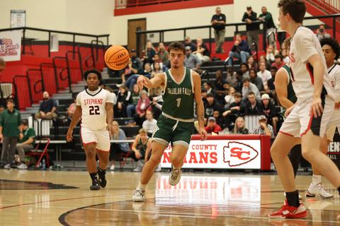 Tallulah Falls’ Jay Taylor runs the floor against Stephens County before Christmas break. AUSTIN POFFENBERGER/Special 