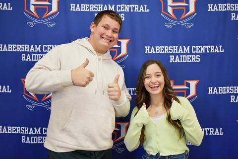 Habersham Central’s Brad Chosewood and Georgia Kerr are Habersham Central’s top students for the Class of 2024. JULIANNE AKERS/Staff