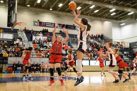 Kyia Barrett swooshes the jump shot for the Lady Raiders in the home victory against Jackson County. ZACH TAYLOR/Special