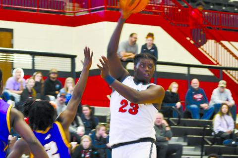 Habersham Central’s JoJo McCurry gets out on the break at the holiday tournament. LANG STOREY/Staff 