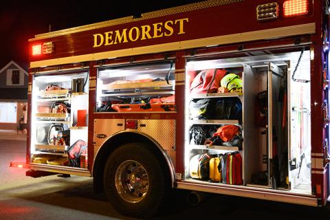 A Demorest fire engine at the Christmas celebration in 2023. ZACH TAYLOR/Special