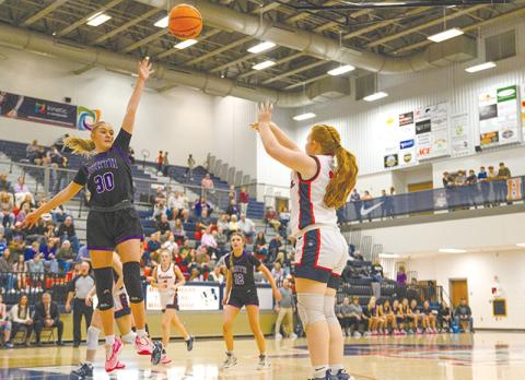 Habersham Central's Karah Dean fires a 3-pointer. ZACH TAYLOR/Special