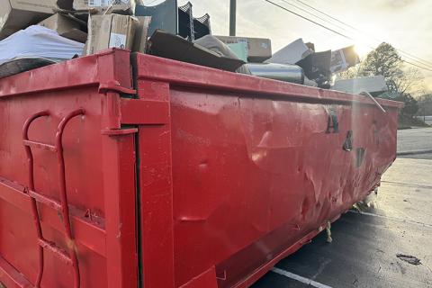 This trash bin made three stops through the county in January to help folks get rid of unwanted large trash items. MATTHEW OSBORNE/Staff