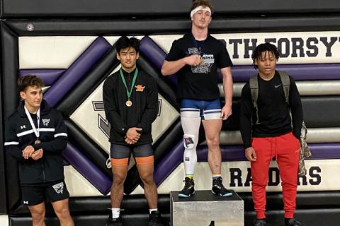 Habersham Central’s Justin Whitney brought home a  regional title at 157 pounds over the weekend. SUBMITTED