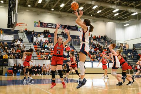 Habersham Central’s Kyia Barrett, shown earlier this saeson, had a big game to carry the Lady Raiders past Apalachee. ZACH TAYLOR/Special