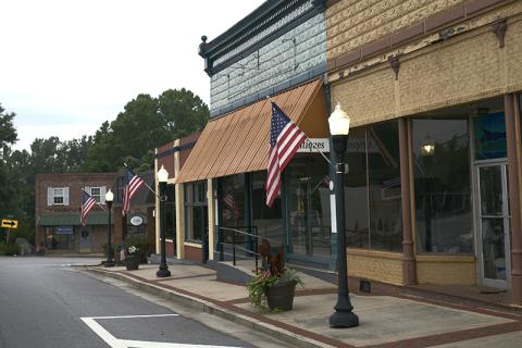 Clarkesville Square on Washington Street.