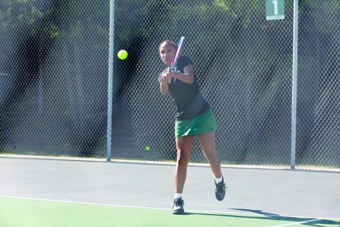 Tallulah Falls’ Ariel Kelsick was not challenged in her No. 1 singles match for the region title, winning 6-0, 6-3 to help the Lady Indians go back to back. TFS  ATHLETICS/Submitted