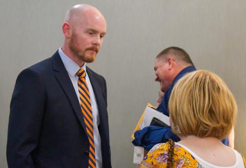 Dr. Adam Bagwell was named the new principal of Habersham Central High School after working 3 years as assistant principal at HCHS and 5 years as principal at North Habersham Middle School. JULIANNE AKERS/Staff. 