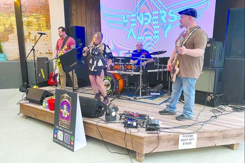 Members of Holding Ghosts include Anthony Marinelli (guitar), Zeanna Muse (vocals), Jeremy “Casper” Nichols (drums) and Sid Porter (bass). The group performed at Fenders Alley on June 1. YVONNE MARINELLI/Staff