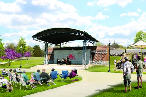 One view of the renderings of the future amphitheater in Cornelia, provided by the Carl Vinson Institute of Government, is shown. CITY OF CORNELIA/Submitted 