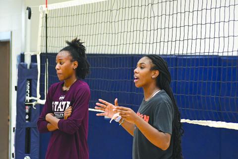 All-American camp sent a pair of coaches to Habersham Central for camp this week in Crystal Childs and Deja Robinson. LANG STOREY/Staff
