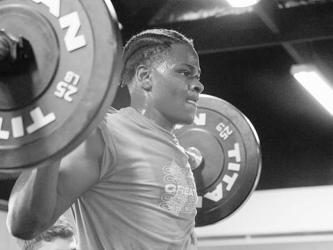 Antonio Cantrell pumps iron during a workout at Double Crown. DOUBLE CROWN/Submitted 