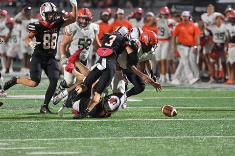 The Raiders had a tough time hanging on to the ball at Flowery Branch. TOM ASKEW/Special 