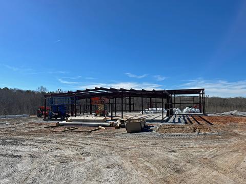 Construction of Baldwin’s public works building has been underway for nearly a year. CITY OF BALDWIN/Submitted 