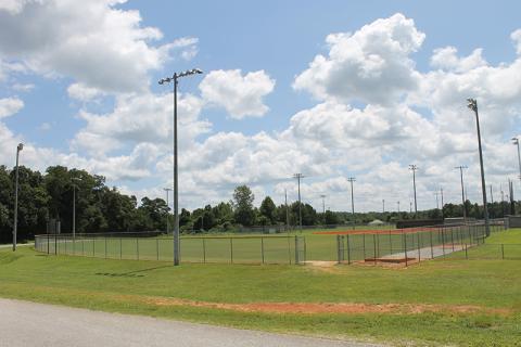 Ballfields at Habersham County’s Aquatic Center. BRIAN WELLMEIER/Staff