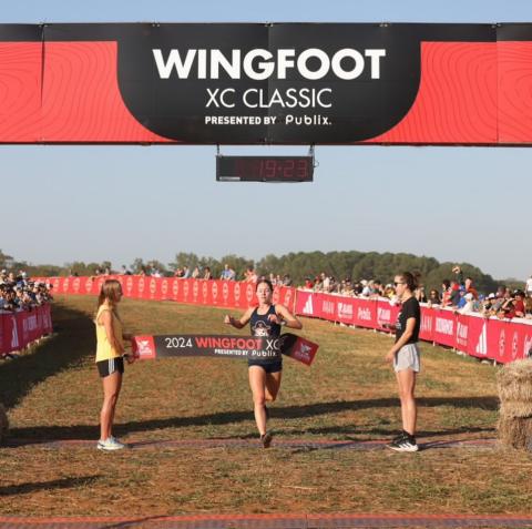 Hotard crossed the finish line in 19:23 to secure a win in the Wingfoot XC Classic’s Girls Varsity B Division last Saturday.