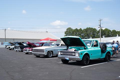 Cars line up at the Habersham County Fairgrounds. The event featured over 50 vehicles, from modern marvels to charming classics. ZACH TAYLOR/Staff
