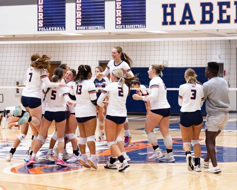 The Lady Raiders celebrated just having reserved their spot in the Elite Eight. MEG LABARBERA/HCHS(Instagram: barbs.media)