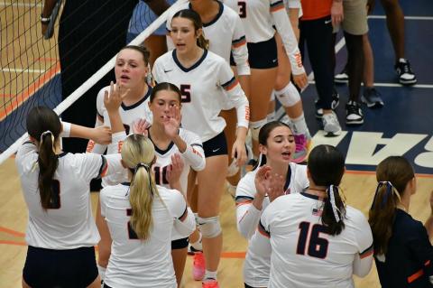 The Lady Raiders have gotten used to celebrating match wins this year. LANG STOREY/Staff