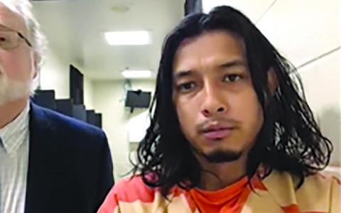 Angel DeJesus Rivera-Sanchez appears in Habersham County Magistrate Court on Nov. 1 in this video screenshot. SUBMITTED