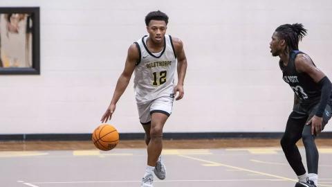 Malachi Dooley is averaging nearly 14 points per game this season for the Oglethorpe Stormy Petrels, while leading the club in both assists and minutes per game. JILL URSEM/Oglethorpe Athletics
